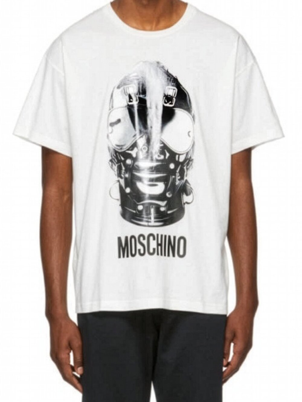 Moschino Latex Hood Graphic T-Shirt